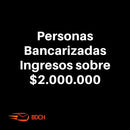 Base de datos personas bancarizadas renta sobre $2.000.000 (25.000 contactos) - Basededatoschile.cl | venta de contactos empresariales