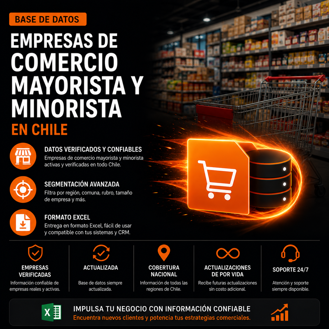 Base de Datos de Empresas de Comercio Mayorista y Minorista en Chile 2026
