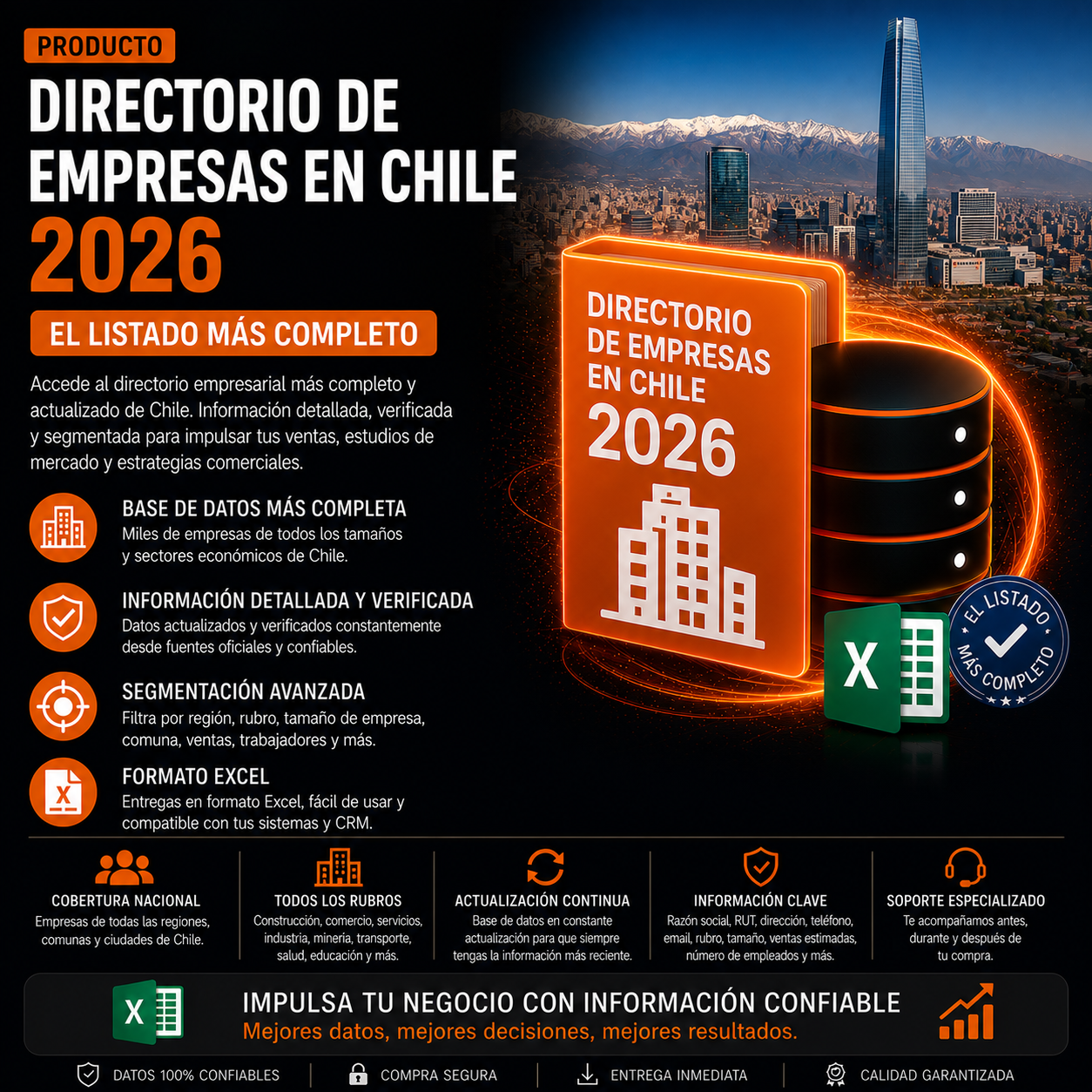Directorio Empresas de Chile 2026 | 800.000 Contactos