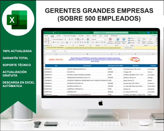 BASE DE DATOS GERENTES DE CHILE