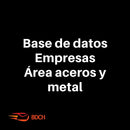 Base de datos empresas área Acero y Metal (5.459 contactos).