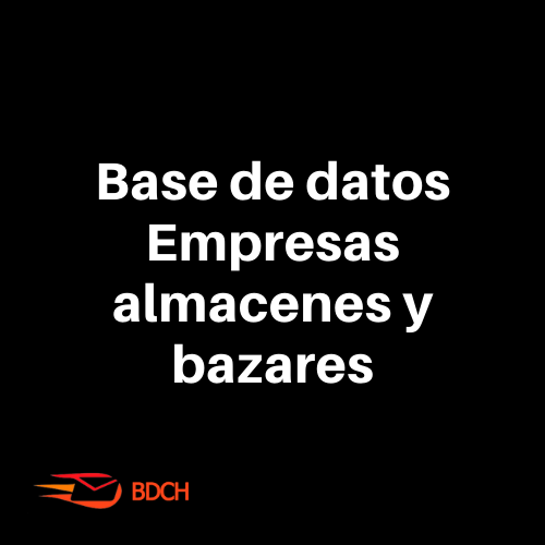 Base de datos Almacenes y Bazares (6.044 contactos).