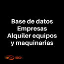 Base de datos empresas Alquiler equipos y maquinarias (1.129 contactos).
