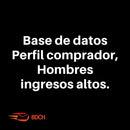 Base de datos Perfil Hombres ingresos altos (59.278 contactos).