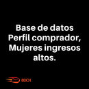 Base de datos Perfil Mujeres ingresos altos (50.691 contactos).