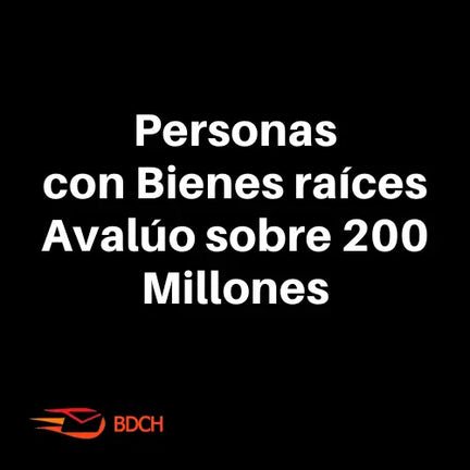 Base de datos personas con bienes raíces sobre $200 Millones (50.000 contactos) - Basededatoschile.cl | venta de contactos empresariales 