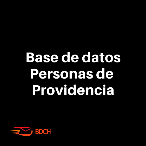 Base de datos de personas con domicilio en Providencia (26.764 contactos).