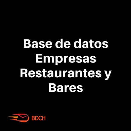 Base de datos Restaurantes y Bares 2023 (5.901 contactos).