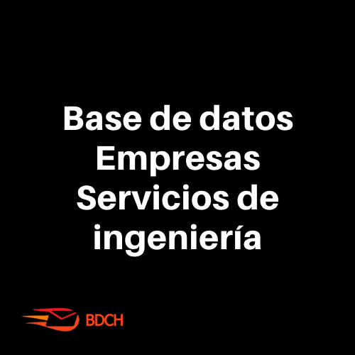 Base de Datos Empresas con Servicio de Ingeniería (10.416 contactos).
