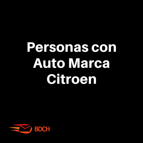 Base de datos personas con automóvil marca CITROEN (11.900 contactos) - Basededatoschile.cl | venta de contactos empresariales 