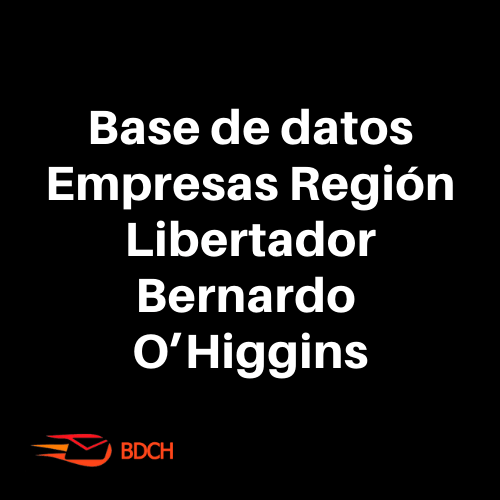 Base de datos empresas Región L. Bernardo O’Higgins  (8.700 Contactos).