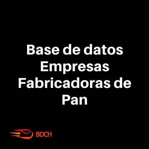Base de datos Empresas Fabricantes de Pan (912 contactos).