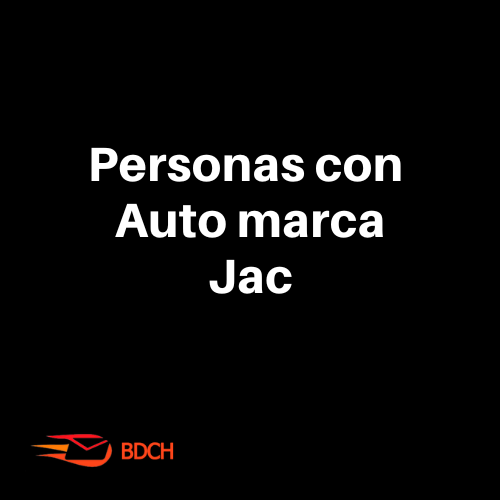Base de datos personas con automóvil marca JAC (7.400 contactos) - Basededatoschile.cl | venta de contactos empresariales 