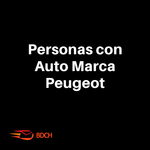 Base de datos personas con automóvil marca PEUGEOT (28.900 contactos) - Basededatoschile.cl | venta de contactos empresariales 