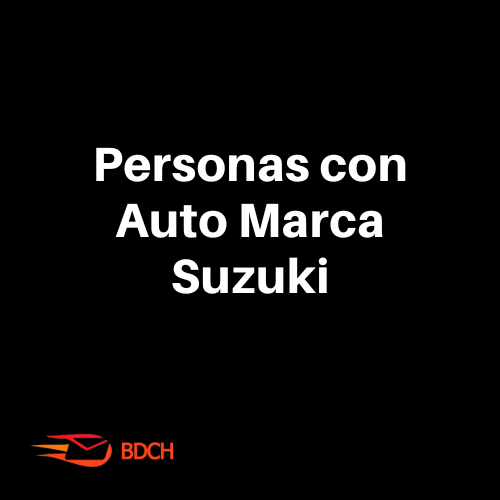 Base de datos personas con automóvil marca SUZUKI (76.600 contactos) - Basededatoschile.cl | venta de contactos empresariales 