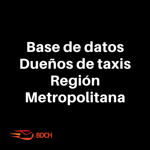 Base de datos Dueños Taxi RM (10.000 Contactos) - Basededatoschile.cl | venta de contactos empresariales 